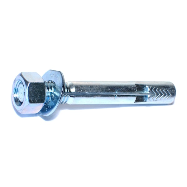 Midwest Fastener Wedge Anchor, 5/8" Dia., 4-1/2" L, Steel Zinc Plated, 25 PK 07552 - main
